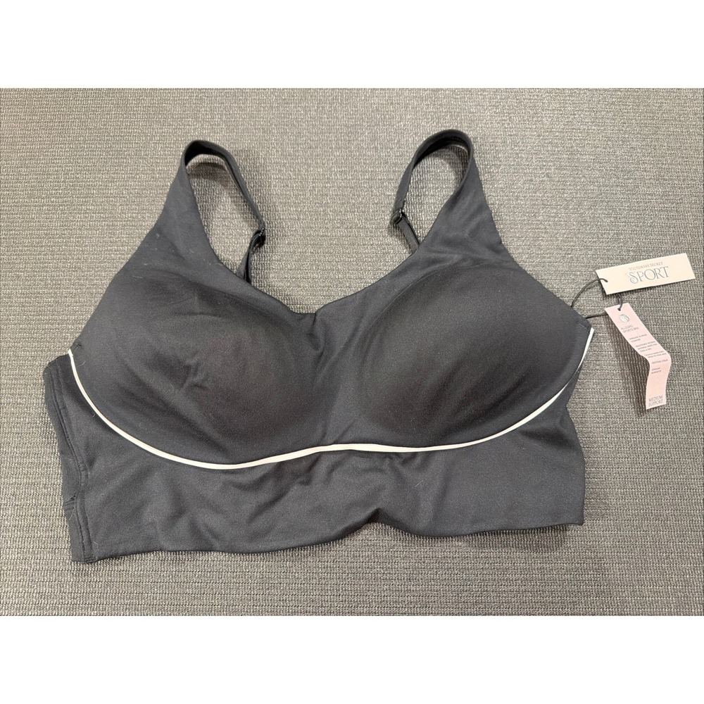 New Victoria's Secret Sport Women's On Point Allegro Sports Bra Size 38C Black